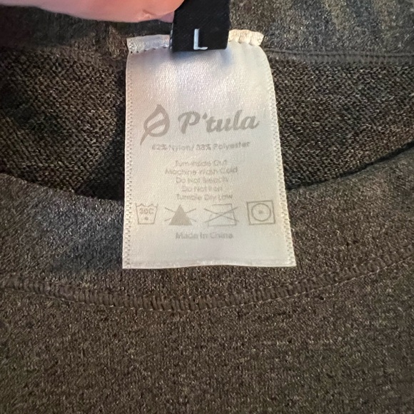 P’tula Reenergize Seamless Full Length Shirt - Heathered Charcoal - Picture 11 of 11